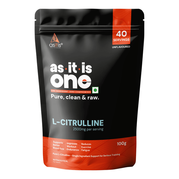 AS-IT-IS Nutrition Pure L-Citrulline Powder, Boosts Nitric oxide & Muscle growth
