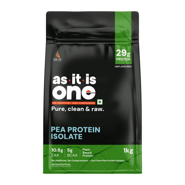 AS-IT-IS ONE Pea Protein Isolate - Plant Based Protein Powder, Supports Muscle Recovery & Growth