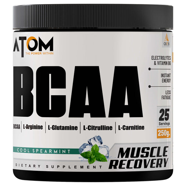 AS-IT-IS ATOM BCAA 250g with L-arginine, L-Carnitine, L-Citrulline for Energy Burst & Athletic Performance