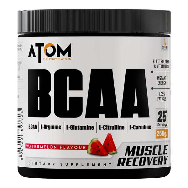 AS-IT-IS ATOM BCAA 250g with L-arginine, L-Carnitine, L-Citrulline for Energy Burst & Athletic Performance