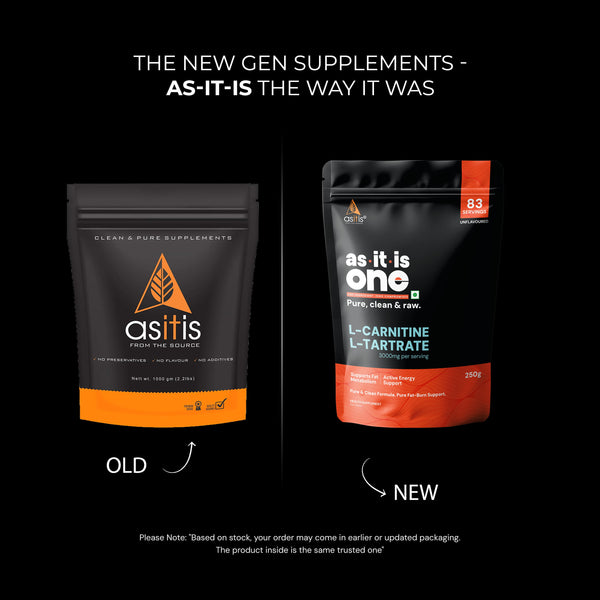 AS-IT-IS Nutrition Pure L-Carnitine L-Tartarate Powder, Amino Acid for Energy & Performance