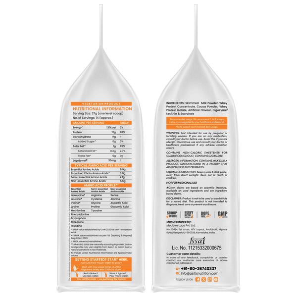 AS-IT-IS ATOM Beginners Whey Protein | Accelerates Muscle-building | Increases Body Strength
