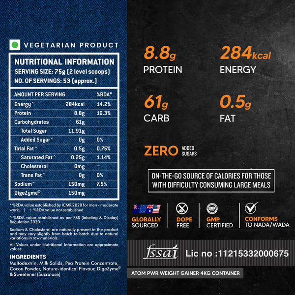 ATOM PWR Weight Gainer