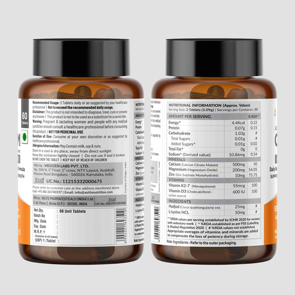 Advance Calcium with Hadjod Ext | 60 Veg Tablets