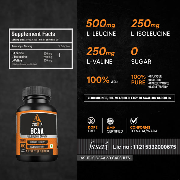 AS-IT-IS Nutrition Bcaa Capsules