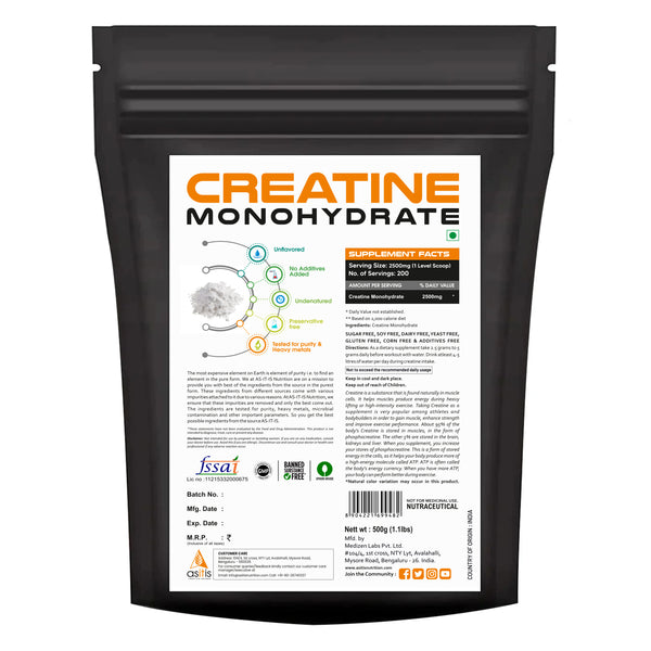 AS-IT-IS Nutrition Pure Creatine Monohydrate