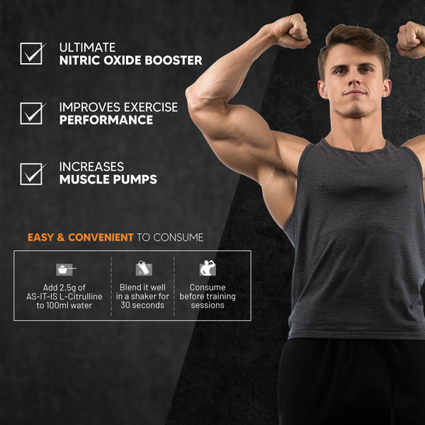AS-IT-IS Nutrition Pure L-Citrulline Powder, Boosts Nitric oxide & Muscle growth