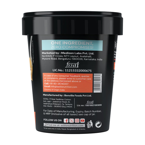 AS-IT-IS Nutrition Peanut Butter (Natural & Unsweetened) 1Kg