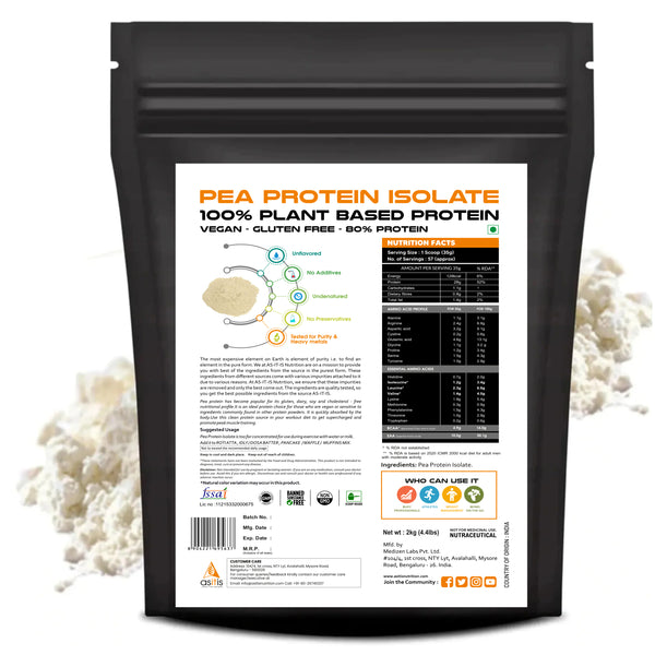 AS-IT-IS Nutrition Pea Protein Isolate | Designed for Meal Supplementation | Easy To Digest - Vegan & Gluten-Free