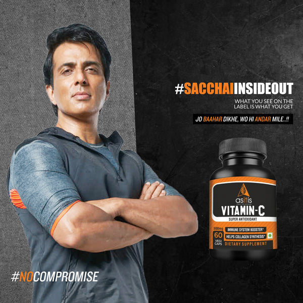 AS-IT-IS Nutrition Vitamin C 500mg - 60 capsules | Lab Tested | Zero Fillers