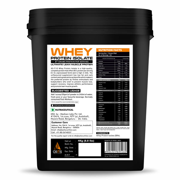 AS-IT-IS Nutrition Whey Protein Isolate / Best Whey Protein Brand in India
