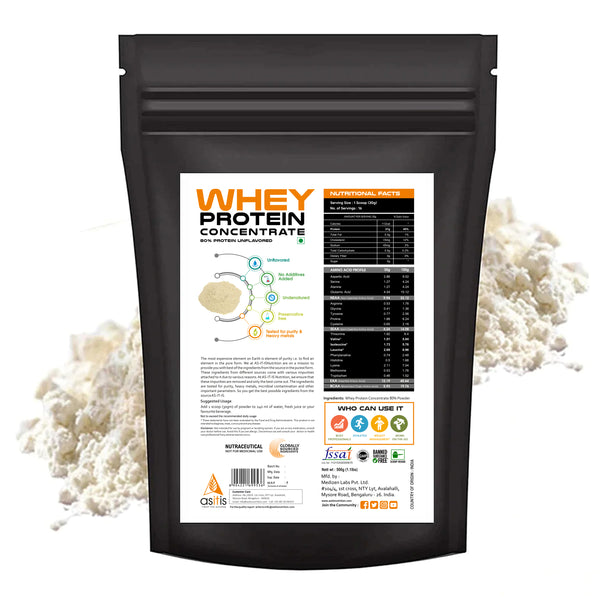 AS-IT-IS Nutrition Whey Protein Concentrate 80% Unflavoured, tested for purity