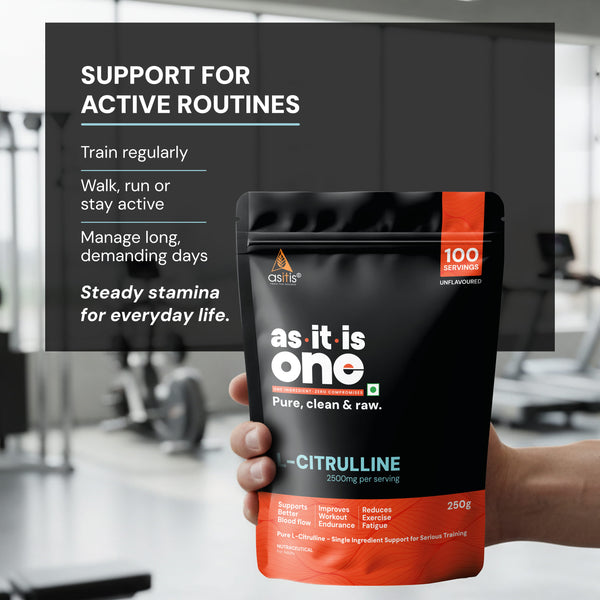 AS-IT-IS Nutrition Pure L-Citrulline Powder, Boosts Nitric oxide & Muscle growth