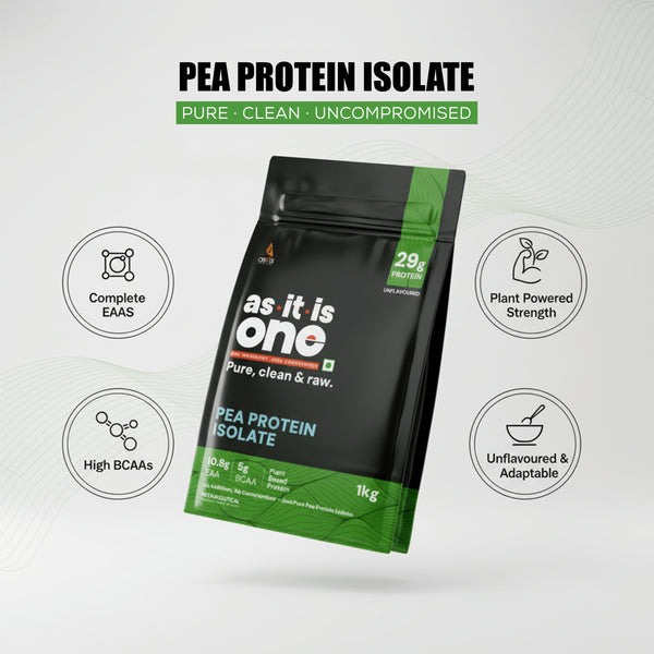 AS-IT-IS ONE Pea Protein Isolate - Plant Based Protein Powder, Supports Muscle Recovery & Growth