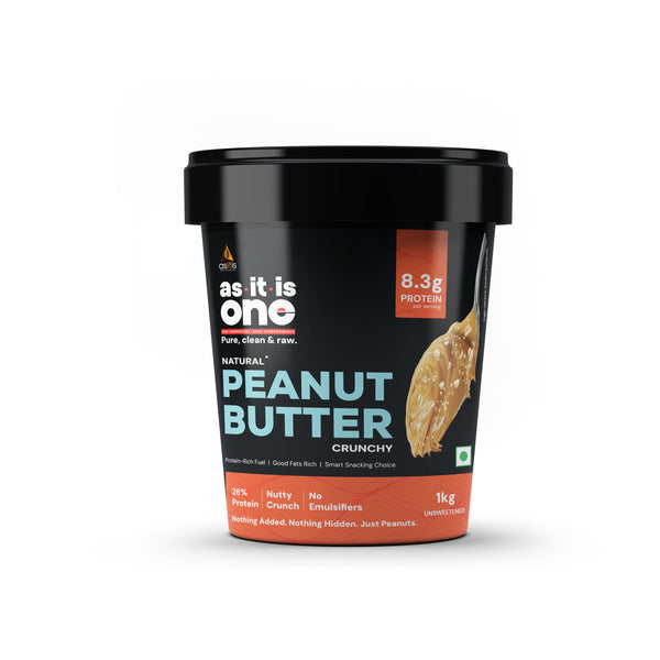 AS-IT-IS Nutrition Peanut Butter (Natural & Unsweetened) 1Kg