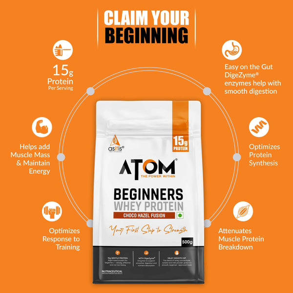 AS-IT-IS ATOM Beginners Whey Protein | Accelerates Muscle-building | Increases Body Strength