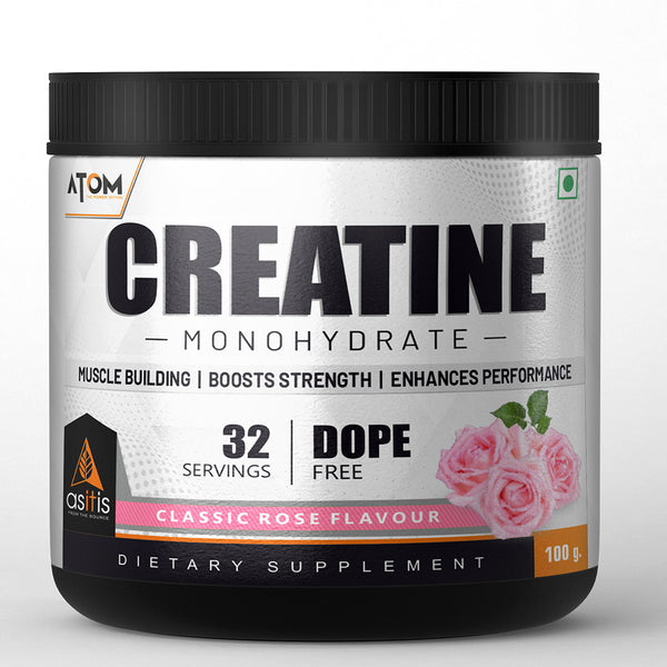 AS-IT-IS ATOM Creatine Monohydrate | Dope Free | Enhances Performance | Promotes Muscle Gains |