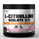 ATOM L Citrulline Malate 2:1 -| 0 Sugar | Improves Tolerance to High-Intensity Exercise | Builds Stamina |