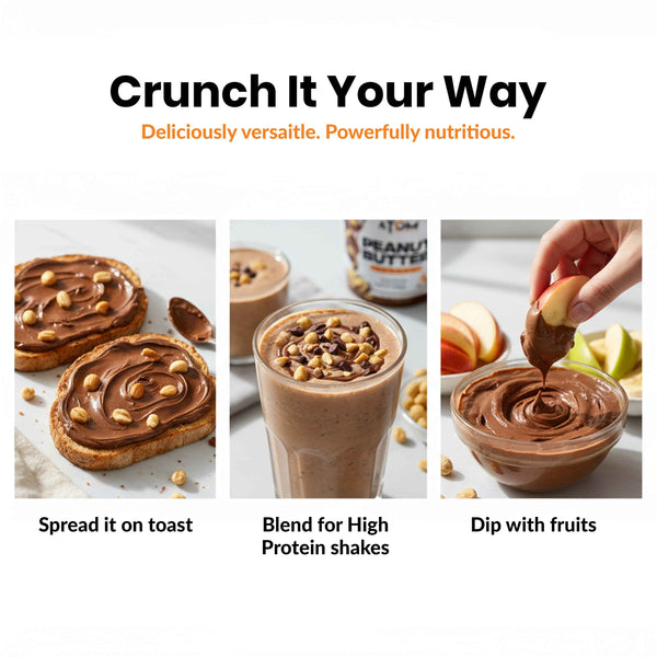AS-IT-IS ATOM Chocolate Peanut Butter 1Kg | Gluten Free | Cholesterol Free