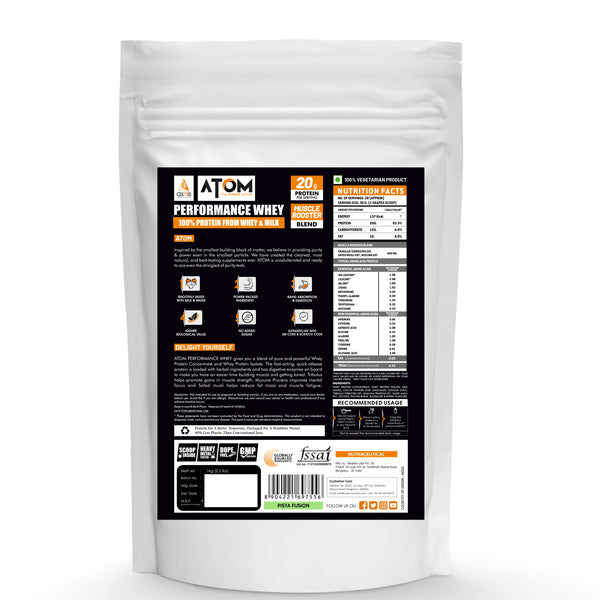 AS-IT-IS ATOM Performance Whey  | With Safed Musli & Mucuna Pruriens | For Faster Recovery | Highly Bioavailable