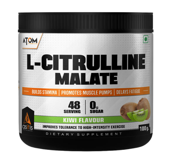 ATOM L Citrulline Malate | 0 Sugar | Improves Tolerance to High-Intensity Exercise | Builds Stamina |