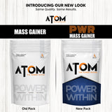 AS-IT-IS ATOM PWR Mass Gainer | 5:1 Carb-Protein Ratio | Powered with BCAA, L-Glutamine, Tribulus, Ashwagandha