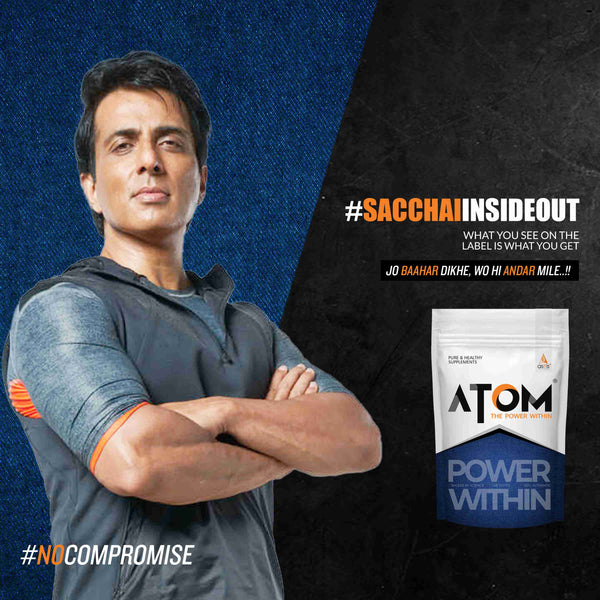 AS-IT-IS ATOM PWR Mass Gainer | 5:1 Carb-Protein Ratio | Powered with BCAA, L-Glutamine, Tribulus, Ashwagandha