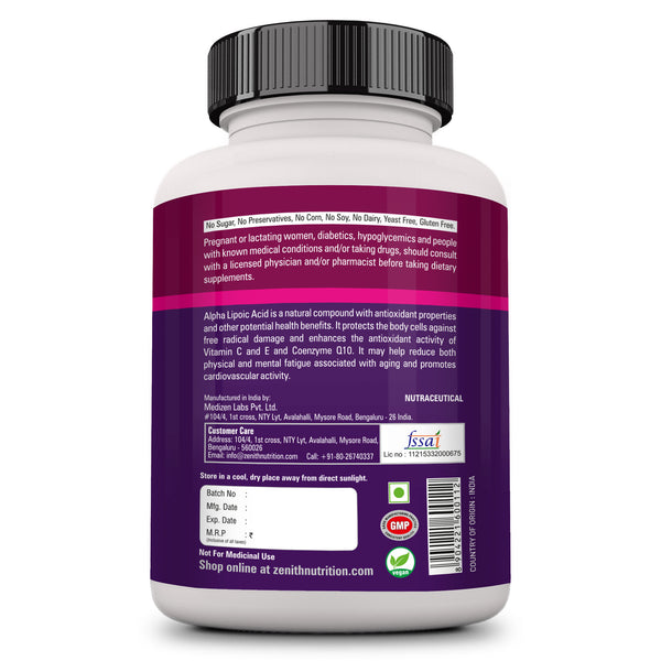 Zenith  Alpha Lipoic Acid - 120 Veg caps