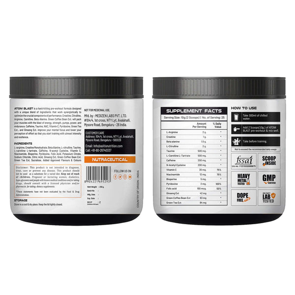 ATOM Blast Advanced Pre-workout