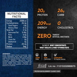 AS-IT-IS ATOM High Protein Bar | 20g Protein | Zero Transfat | Zero Added Sugar | Whey Protein Concentrate, Isolate & Hydrolysate as Protein Source | Pack of 6 (60g x 6)