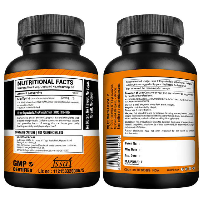 AS-IT-IS Nutrition Caffeine Capsules