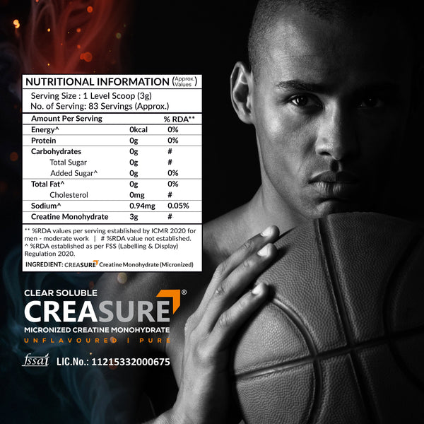 AS-IT-IS ATOM Creasure® Clear Soluble Creatine Monohydrate | Micronised & Unflavored