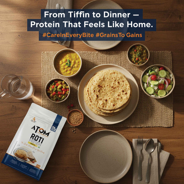 AS-IT-IS ATOM Roti Protein | Make Roti’s Protein Rich | Easy to use | 25g Protein per Serving
