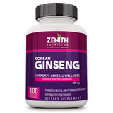 Zenith Nutrition Ginseng 400mg -  100 Veg Caps