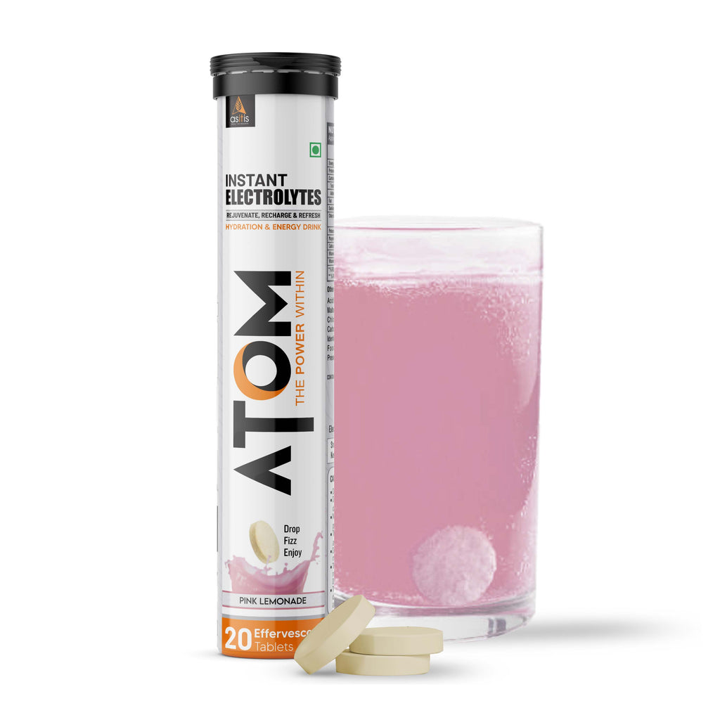 ATOM Electrolyte Effervescent 20 Tablets | Pink Lemonade