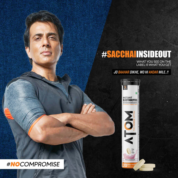 ATOM Electrolyte Effervescent 20 Tablets | Pink Lemonade