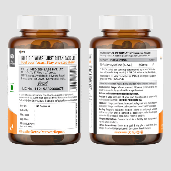 ATOM NAC 500 mg 60 caps