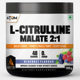 ATOM L Citrulline Malate 2:1 -| 0 Sugar | Improves Tolerance to High-Intensity Exercise | Builds Stamina |