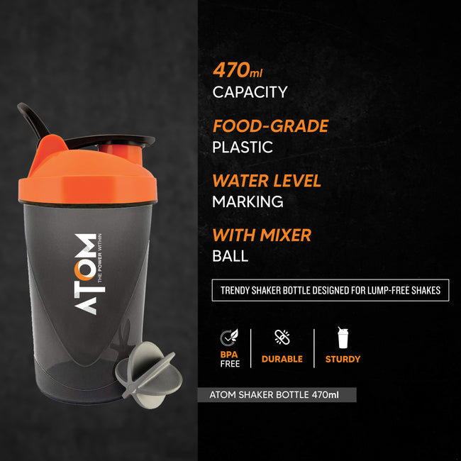 AS-IT-IS Nutrition Protein Shaker Bottle with Mixer Ball