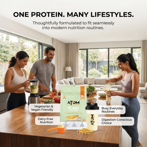 ATOM Plant Protein Complex with Added Amino Acids, Ashwagandha & DigeZyme®