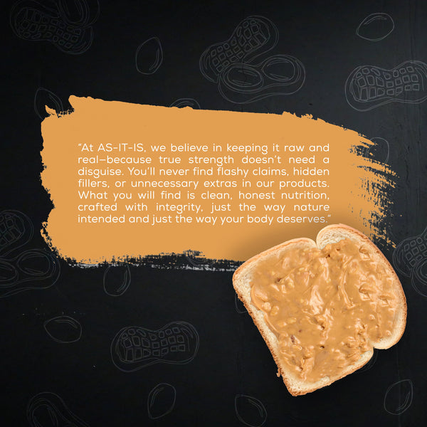 AS-IT-IS Nutrition Peanut Butter (Natural & Unsweetened) 1Kg