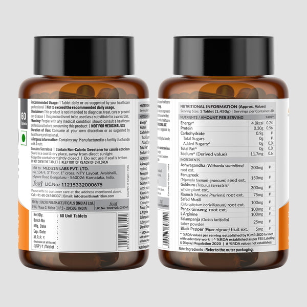 ATOM Testobooster I Testosterone for Men I 60 Veg Tablets