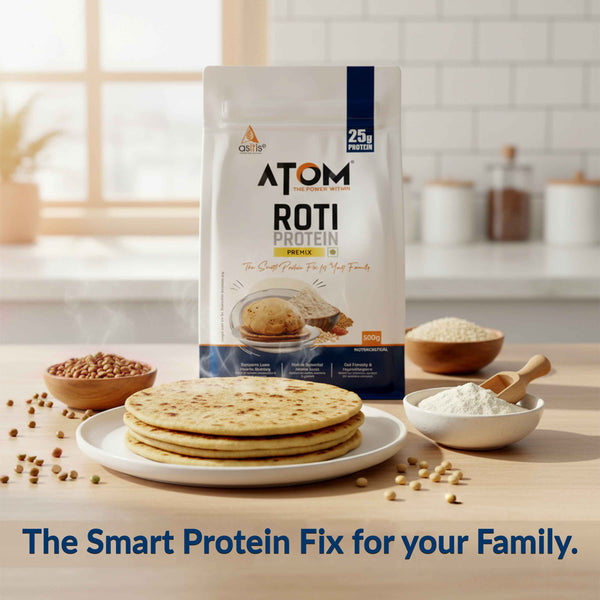 AS-IT-IS ATOM Roti Protein | Make Roti’s Protein Rich | Easy to use | 25g Protein per Serving