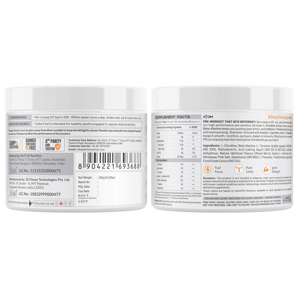 ATOM Turbo Fuel Pre-Workout