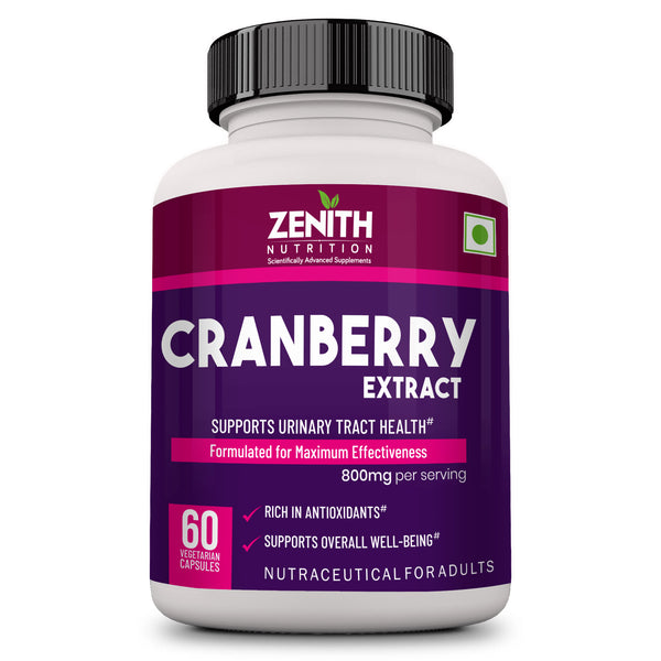 Cranberry Extract 800mg - Rich in Antioxidants, Supports Urinary Tract Health, 60 Veg Capsules