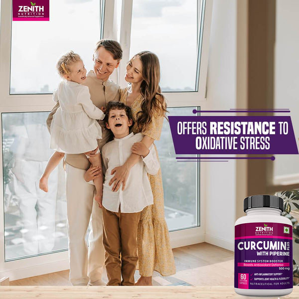 Zenith Nutrition Curcumin Plus with Piperine 500mg - 60 Capsules