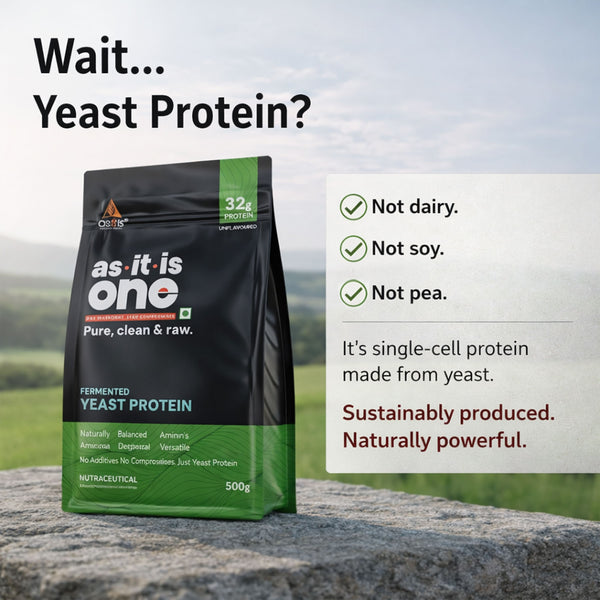 AS-IT-IS One Fermented Yeast Protein - Unflavoured, Unsweetened, 500g