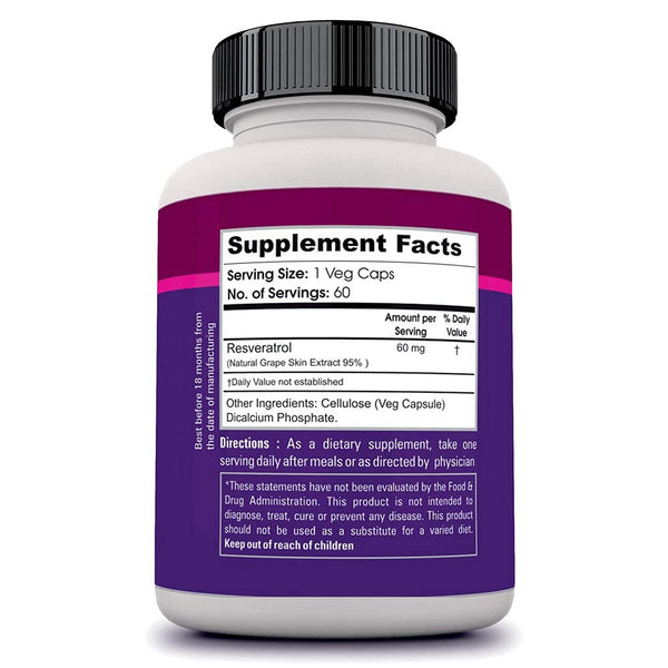 Resveratrol 60mg - 60 Veg caps