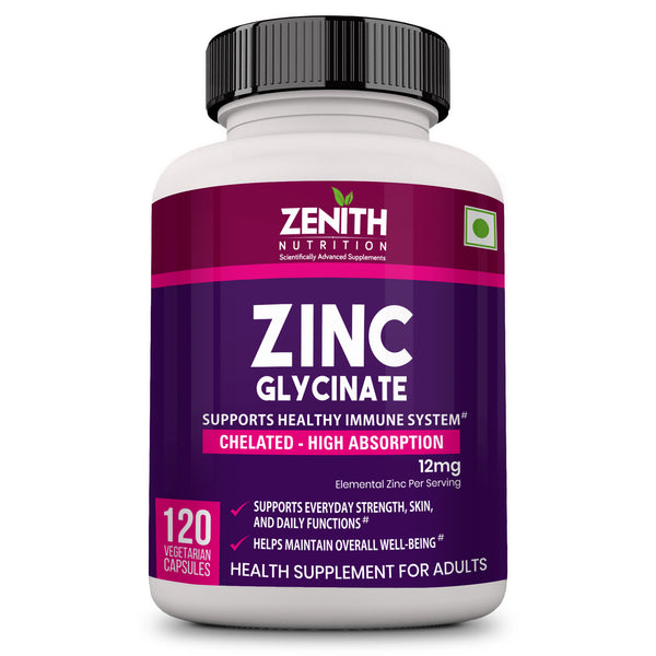 Zenith Nutrition Zinc Glycinate 12 mg 120 caps