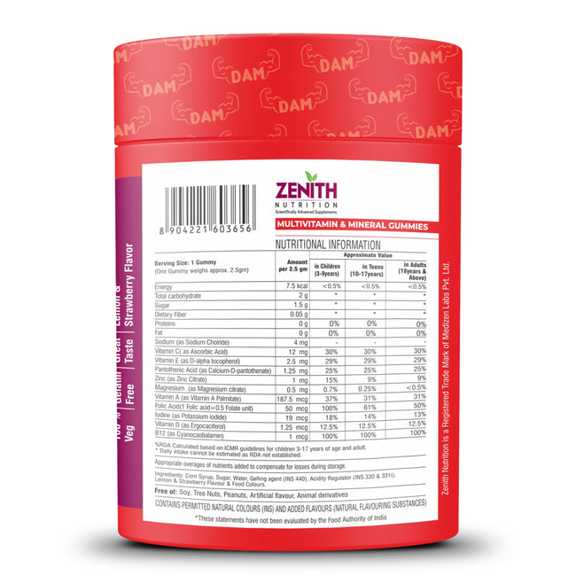 Zenith Nutrition Daily Active Multiple Gummies - 30 Count